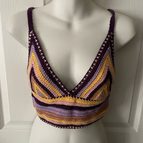 Urban Outfitters Gigi Cami Top Crocheted Size Small - Picture 2 of 8